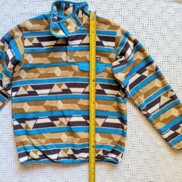 Patagonia Women’s Synchilla Aztec Snap T Fleece Pullover Hiking Jacket Size M - Picture 5 of 6